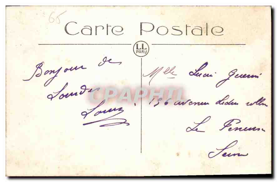 CPA Lourdes La Basilique  — Verso