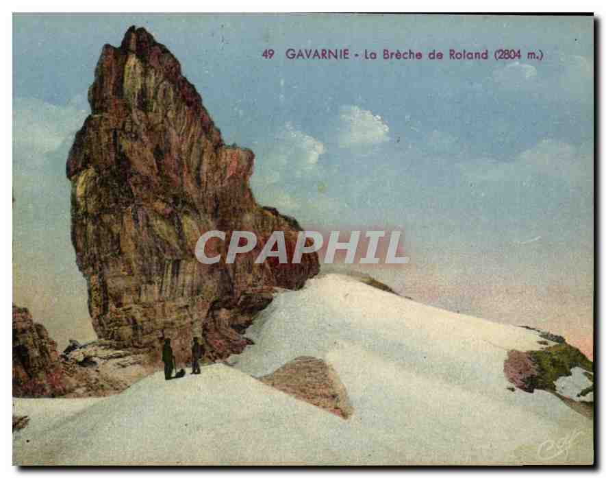 Gavarnie - La Brèche de Roland (2804 m.) — éditeur C° des Arts Photomécaniques, Schiltigheim - Paris, n° 49