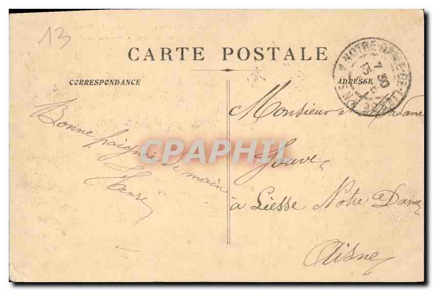 Marseille - Sortie du Vieux Port et le Pont Transbordeur — éditeur inconnu, n° 16 — Verso