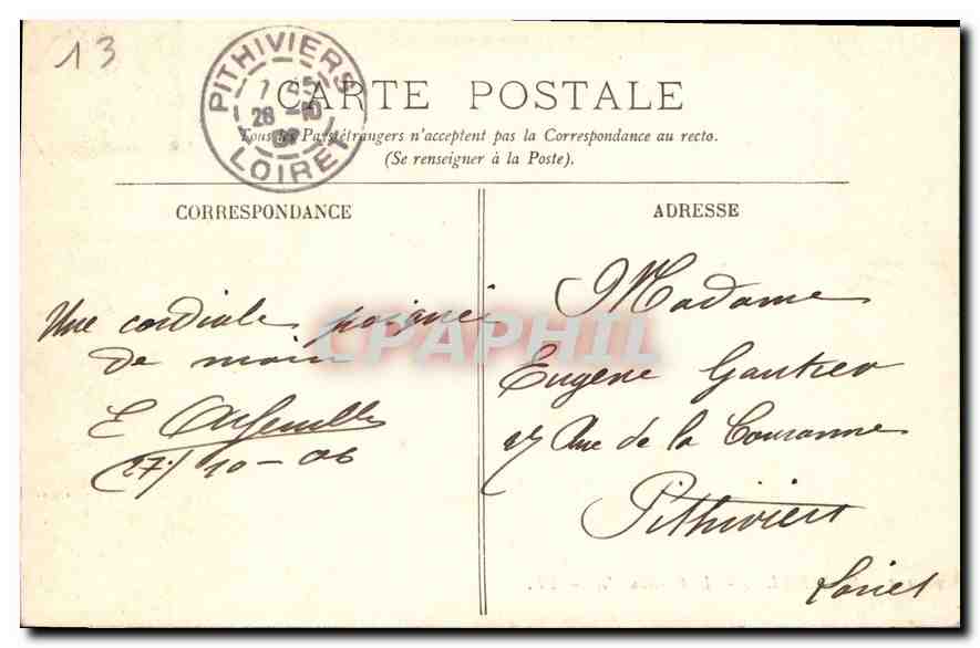 CPA Marseille le Chateau d'If  — Rückseite