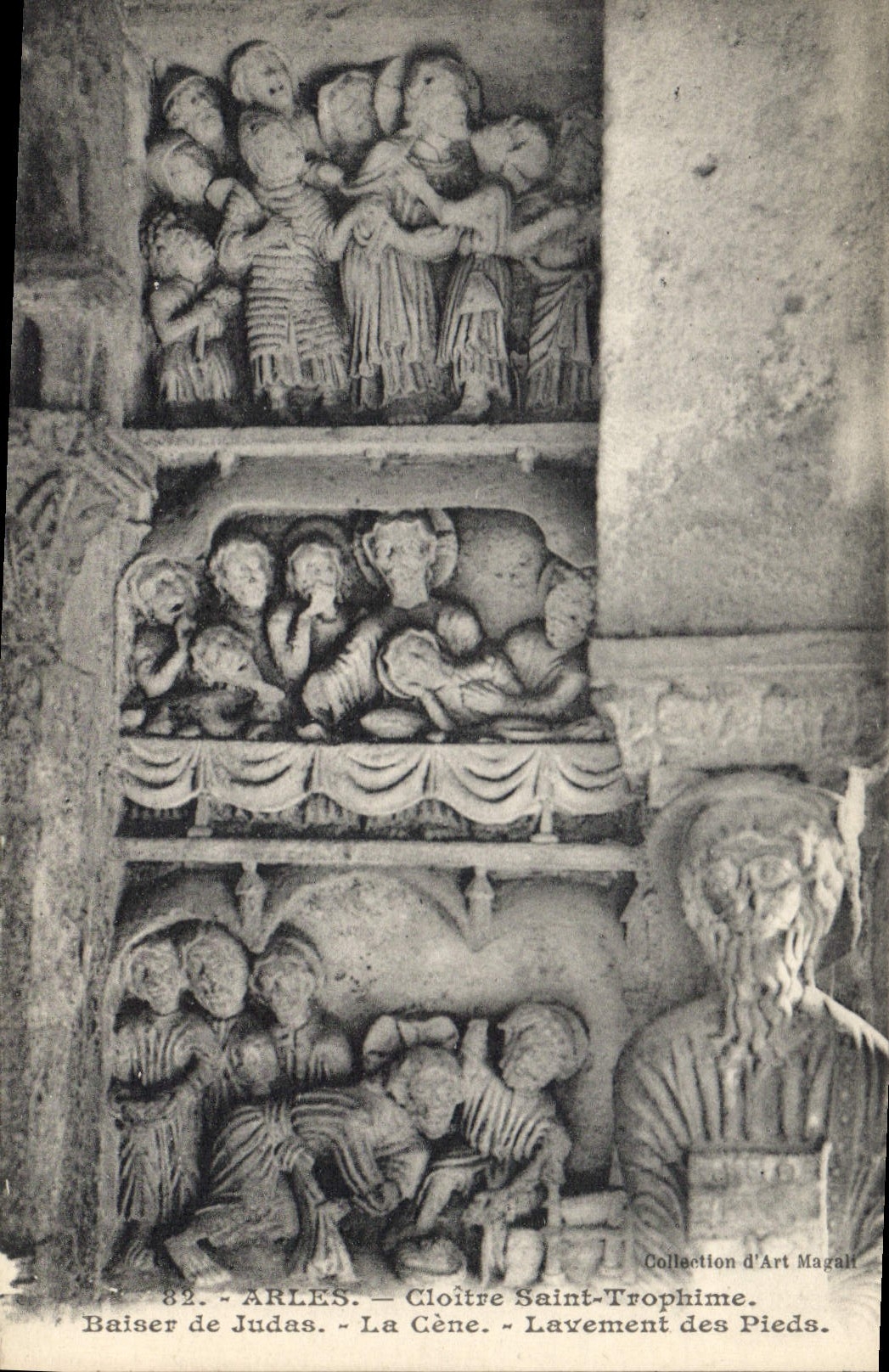 CPA Arles Cloitre Saint Trophime Baiser de Judas la Cene Lavement des Pieds 