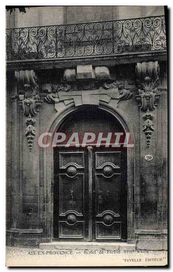 CPA Aix en Provence Hotel de Forbin XVII siecle 