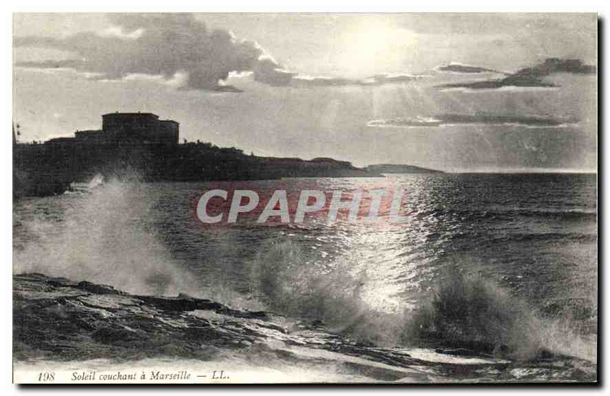 CPA Soleil couchant a Marseille 