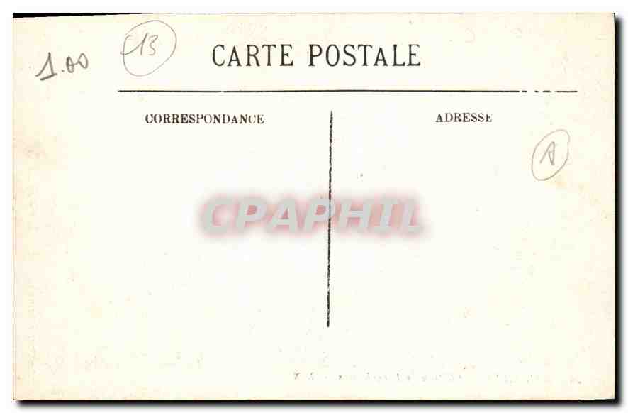 CPA Marseille Chateau de Longchamps  — Verso