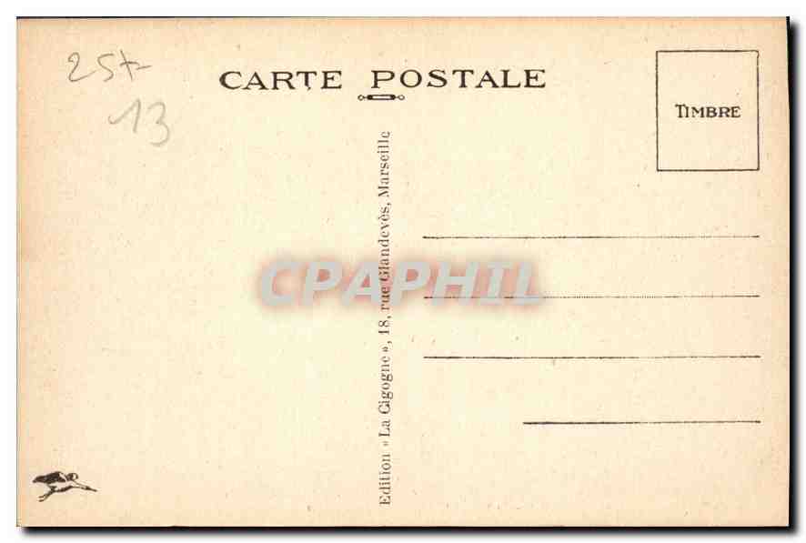 CPA Marseille le Palais Longchamp  — Verso