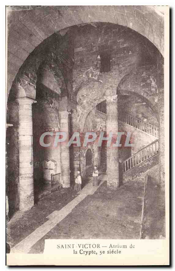 CPA Saint Victor Atrium de la Crypte 5e siecle 