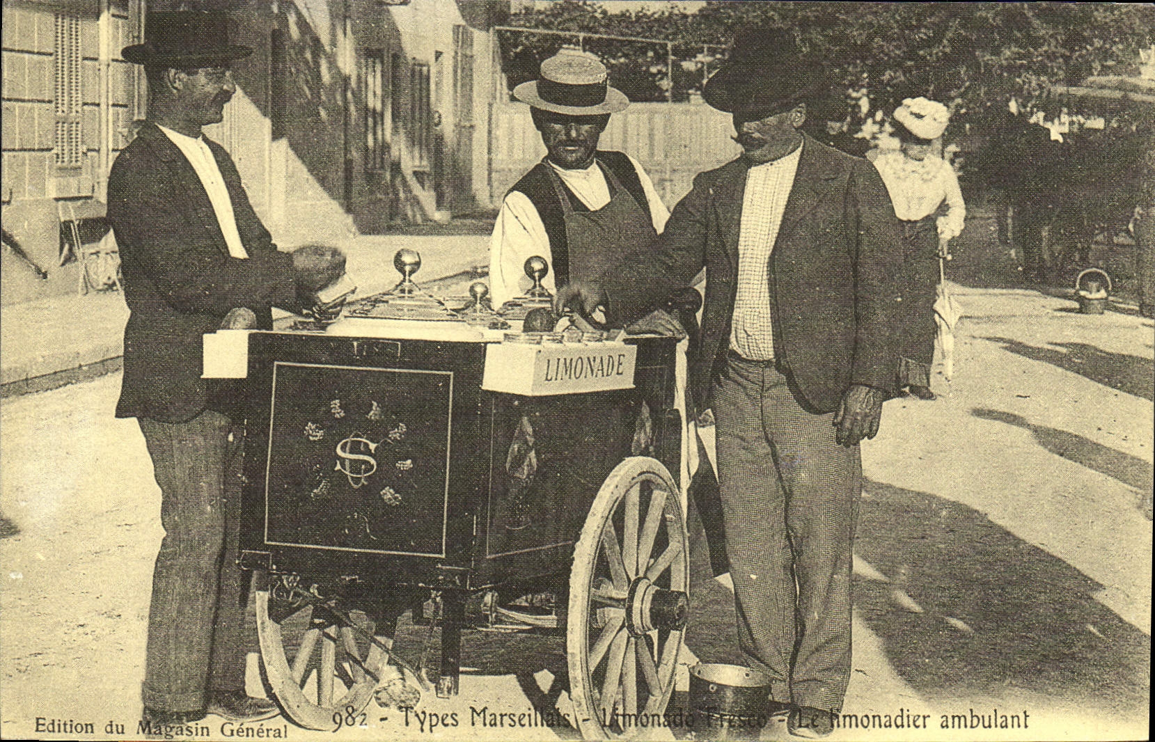 REPRO Types Marseillais Lemonade Fresco le limonadier ambulant Petits metiers