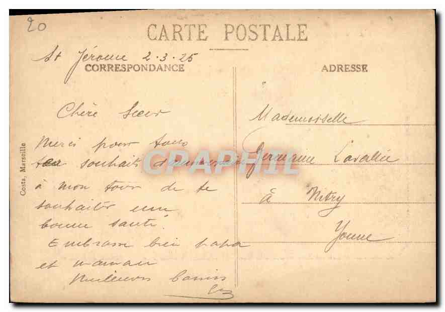 CPA Marseille le Pont Transbordeur  — Verso