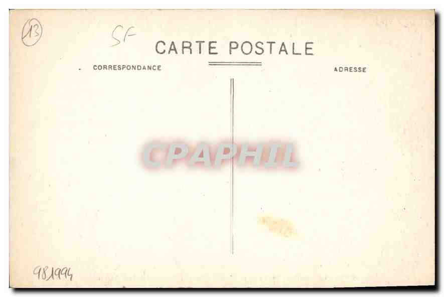CPA Les Baux B du R Partie des ruines du Chateau feodal et la tour Sarrazine X siecle  — Rückseite