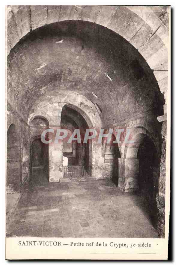 CPA Saint Victor Petite Nef de la Crypte 5e siecle 