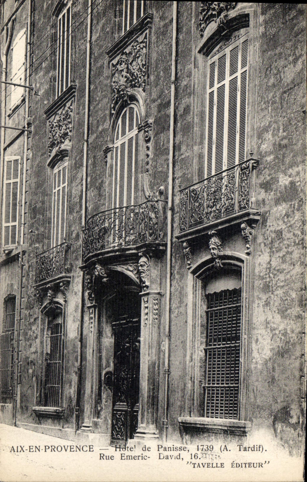 Aix-en-Provence — Hôtel de Panisse, 1739 (A. Tardif). Tavelle Éditeur