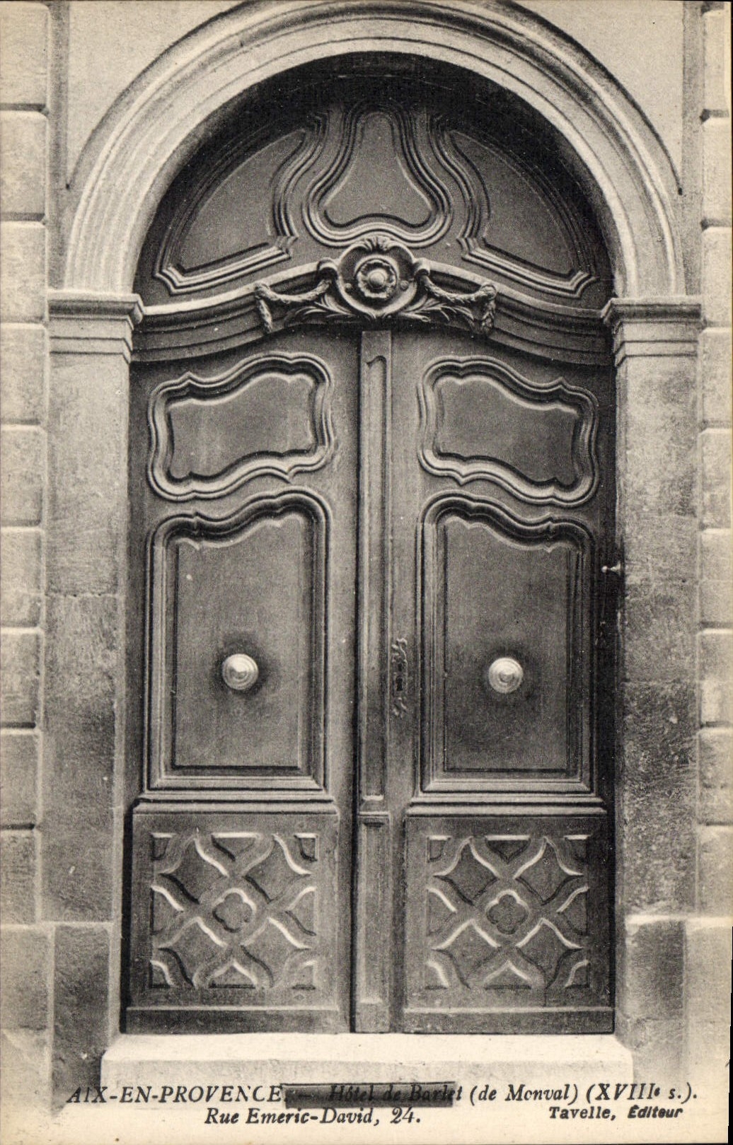 Aix-en-Provence — Hotel de Barlet (de Monval) — Tavelle, Verleger
