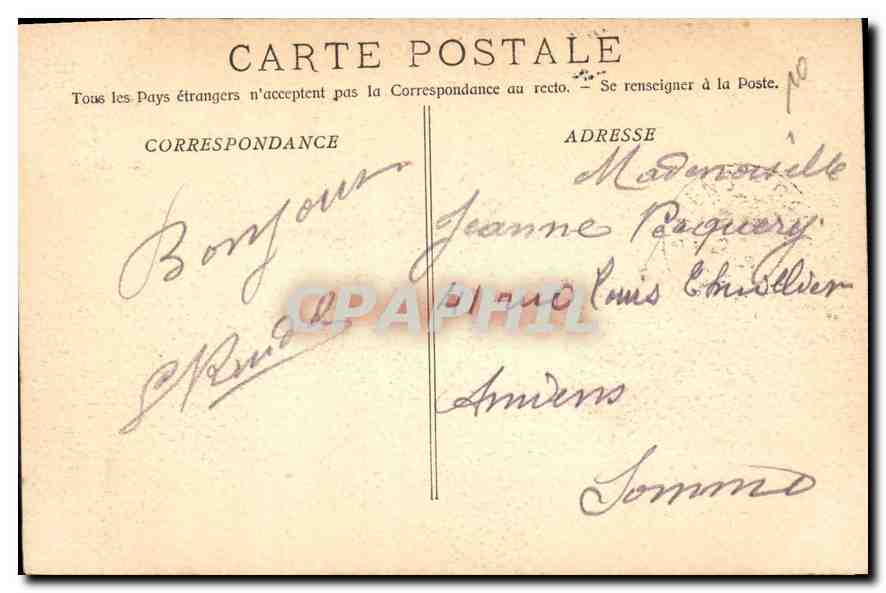 CPA Marseille le Fort St Jean  — Verso