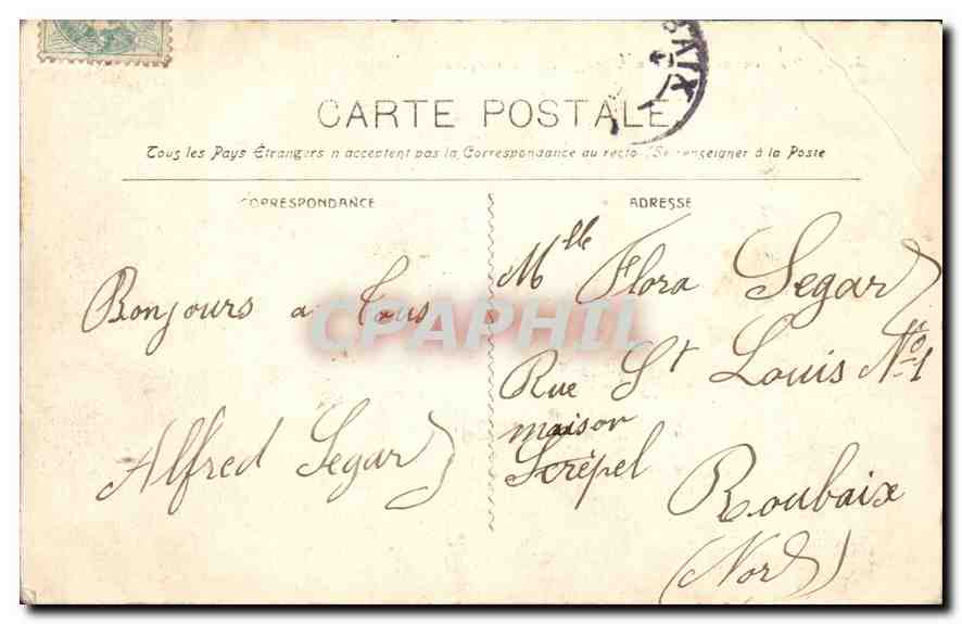 CPA Marseille la Vierge de la Garde  — Verso