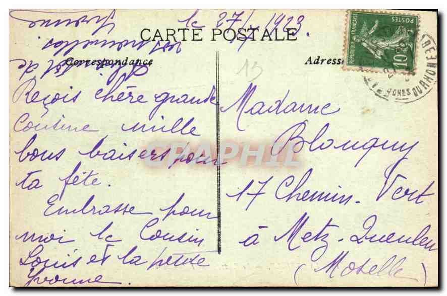 CPA Marseille le Chateau d'If Bateau — Rückseite