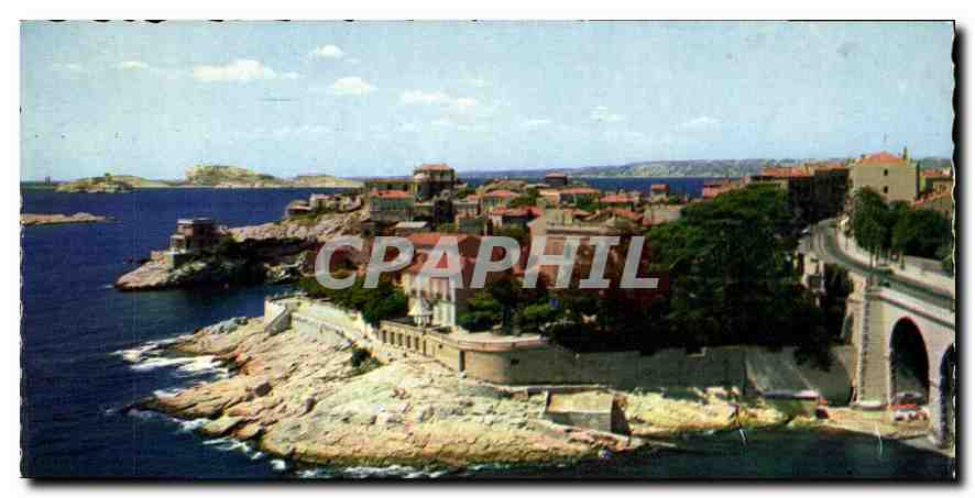 CPA Marseille la Corniche le Petit Nice et les Iles 