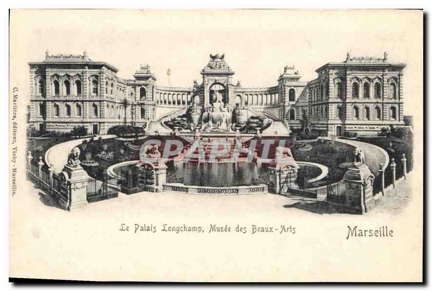 CPA Marseille Le Palais Longchamp Musee des Beaux Arts 