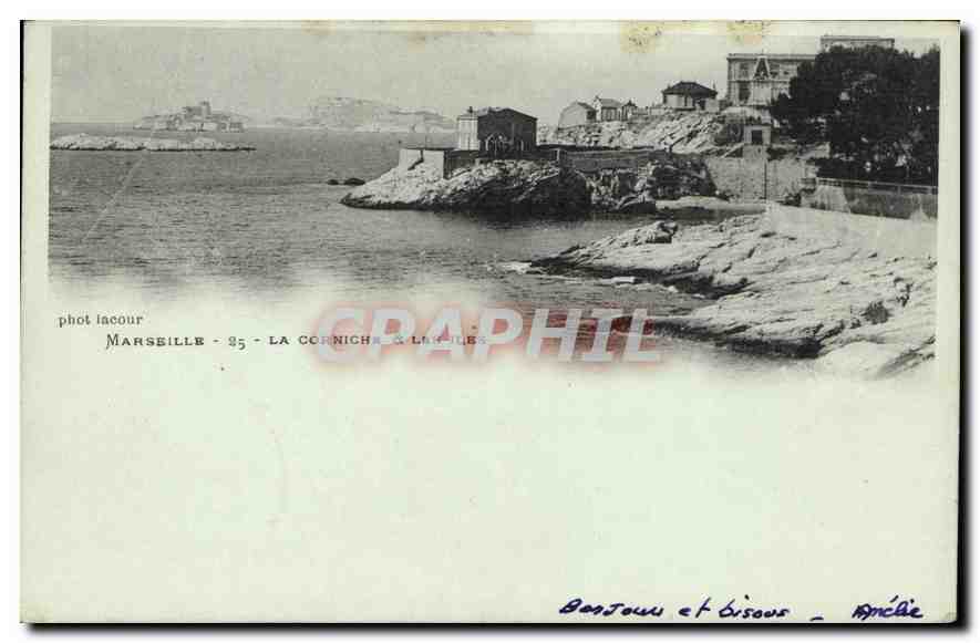 CPA Marseille la Corniche et les Iles 