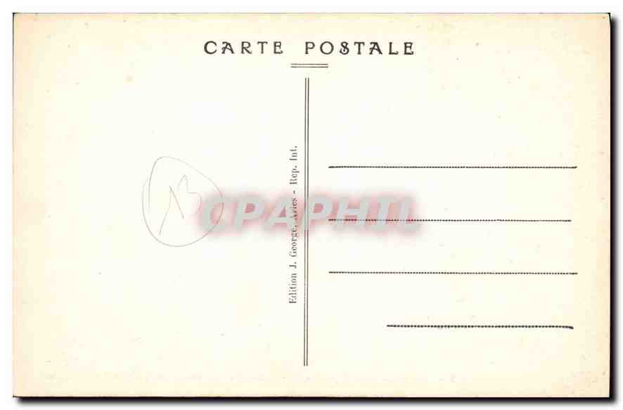 CPA Arles les Alyscamps Tombeau Carlovingien  — Rückseite