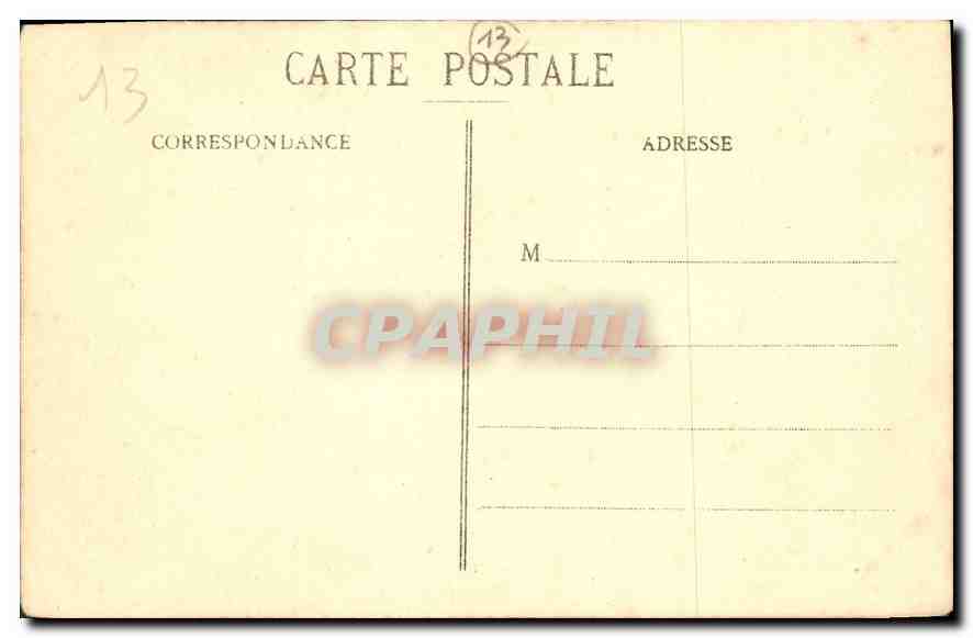 CPA Marseille Route de la corniche Commencee en 1849  — Verso