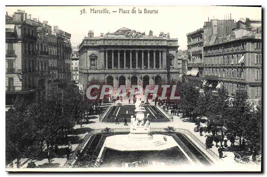 CPA Marseille Place de la Bourse 