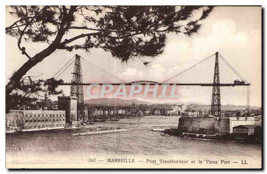 CPA Marseille Pont Transbordeur et le vieux Port 