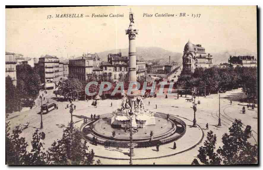 CPA Marseille Fontaine Cantini Place Castellane 