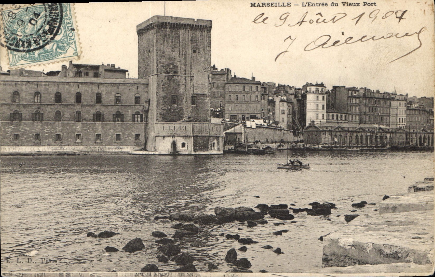 CPA Marseille l'entree du Vieux Port 