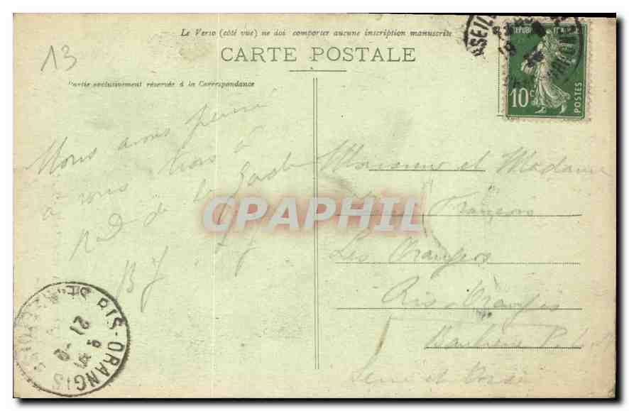 CPA Marseille N D de la Garde 1864  — Rückseite