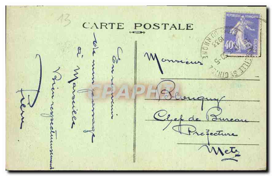 CPA Marseille le Chateau d'If  — Verso