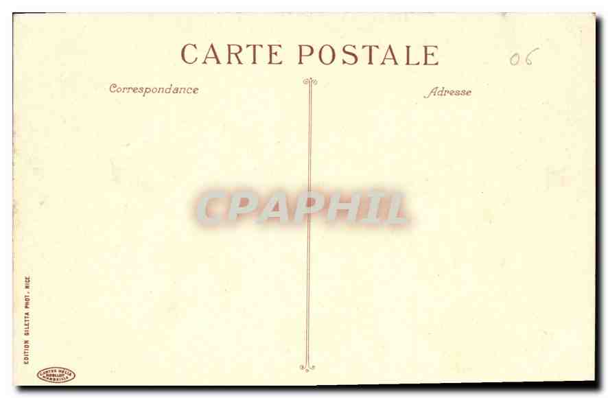 CPA Nice Promenade du Midi et Palais de la Jetee  — Verso