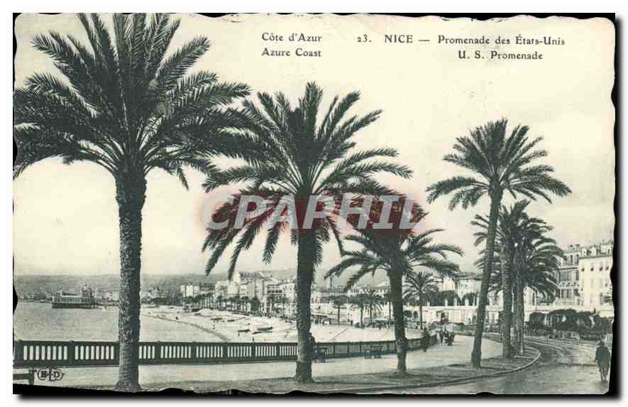 CPA Cote d'Azur Nice Promenade des Etats Unis 