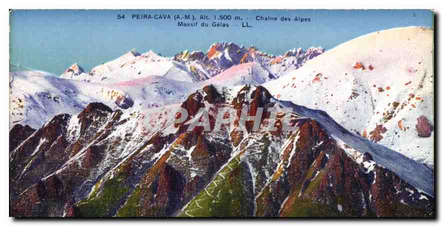 CPA Peira Cava A M Chaine des Alpes Massif du Gelas 