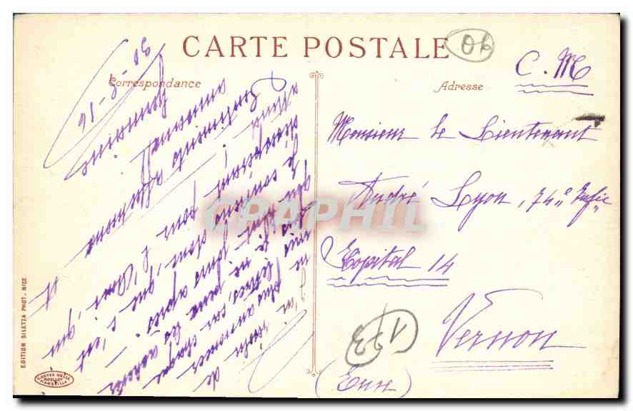 CPA Cannes vue prise de la Californie  — Rückseite