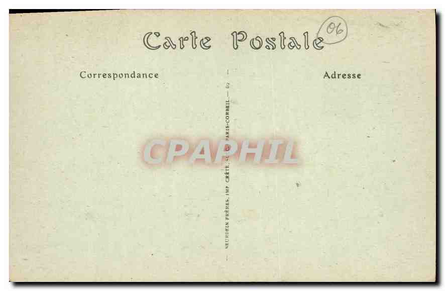 CPA Antibes Alpes Maritimes les Rochers de la Villa Eileurde  — Rückseite