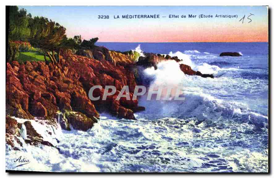 CPA La Mediterranee Effet de Mer Etude Artistique 