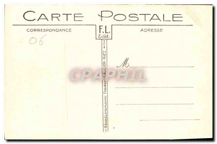 CPA Nice vue generale prise du Mont Boron  — Rückseite