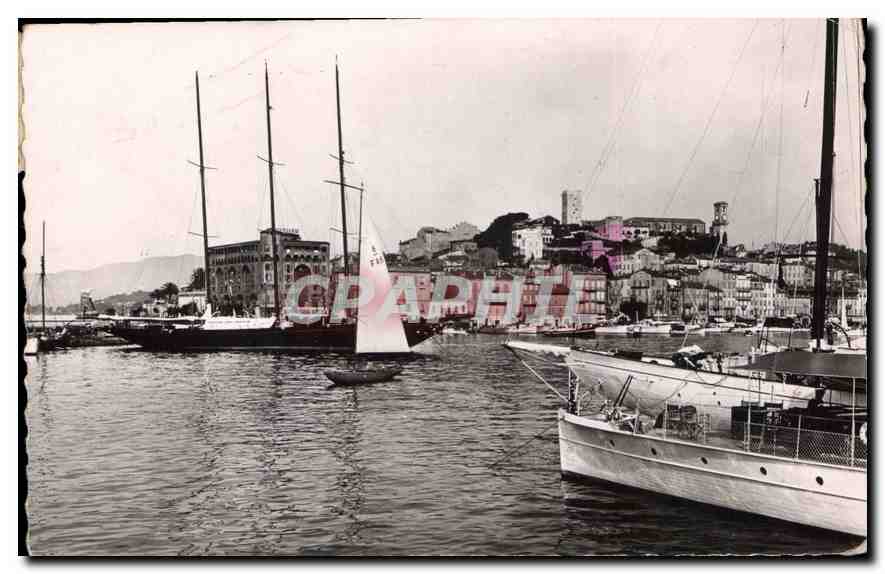 CPA Cannes le Port et le Mont Chevalier 