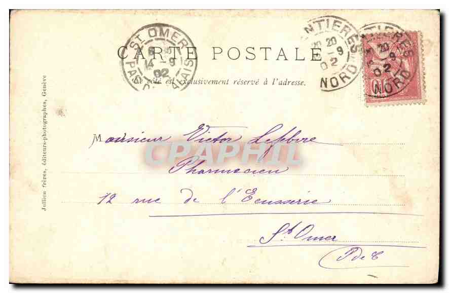 CPA Port de la Belotte  — Verso