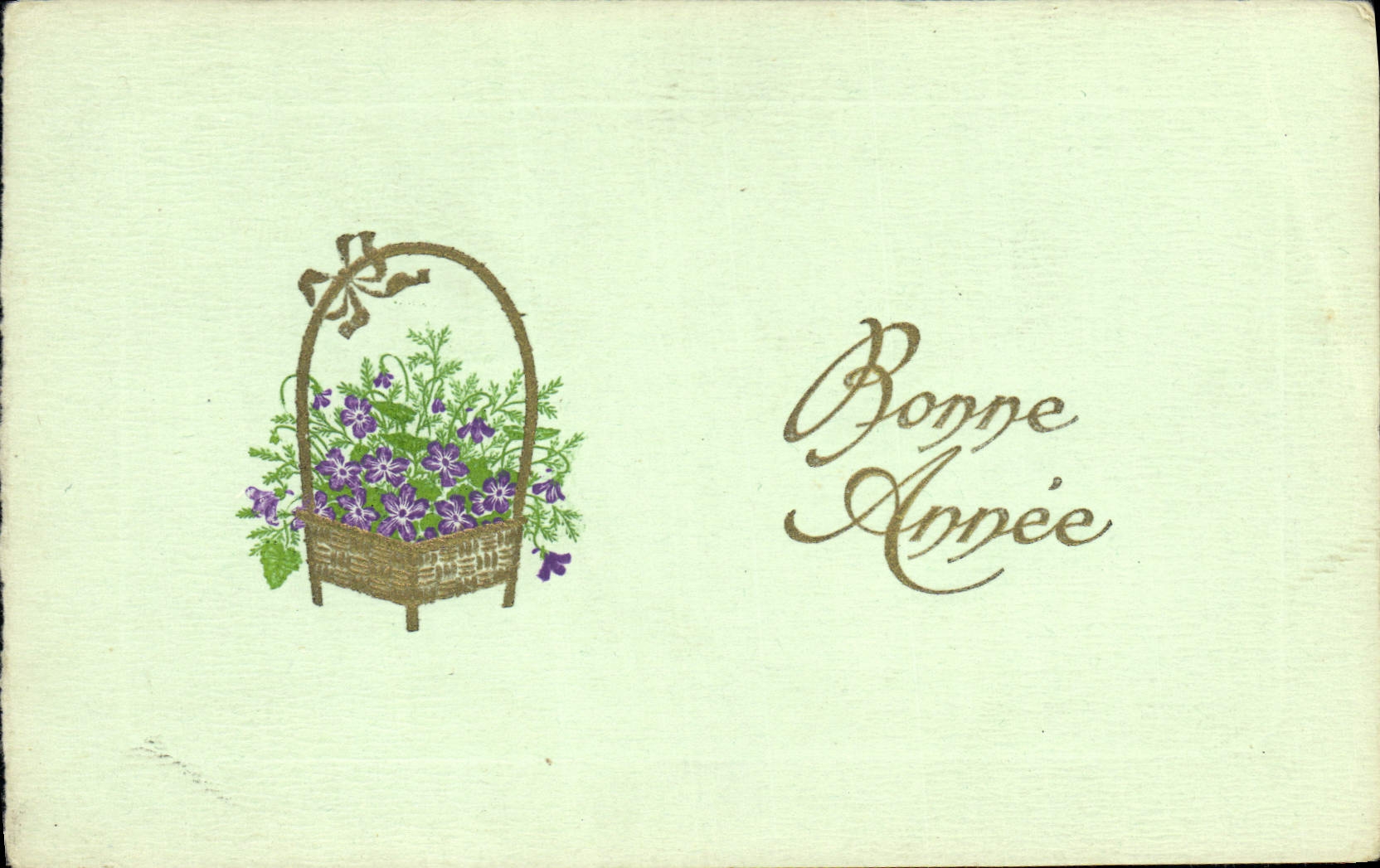 CPA Bonne Annee Fleurs