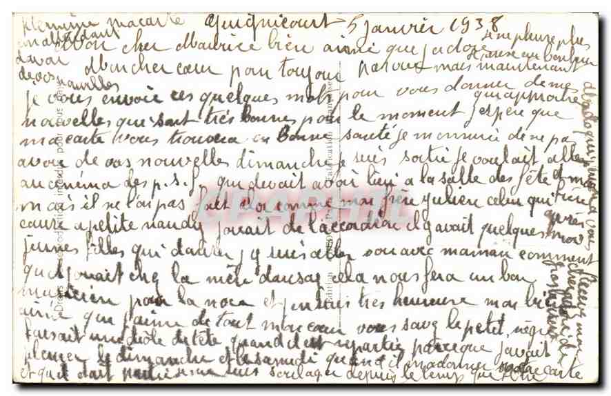 Loving Tribute — couple scene with roses — publisher Léo, Paris, no. 5785/5 — Back