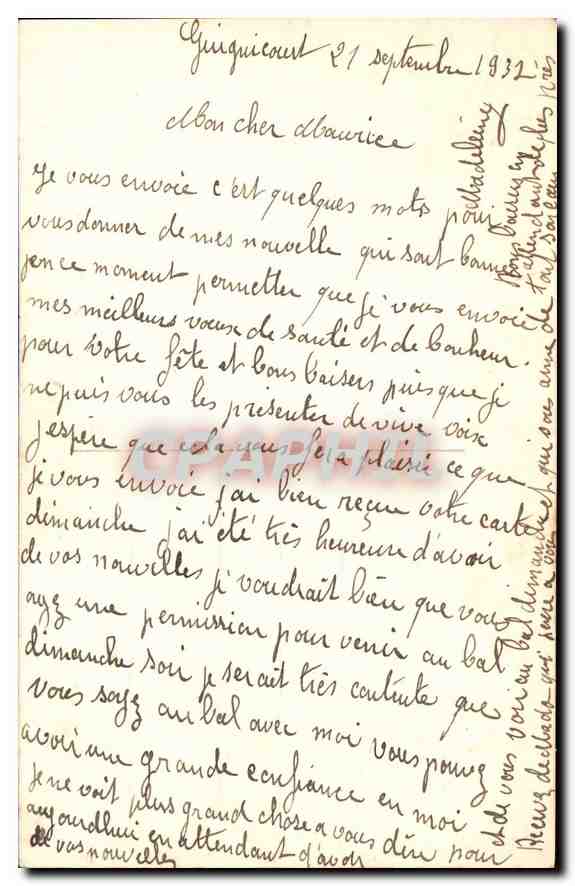 CPA Bonne Fete Femme — Rückseite