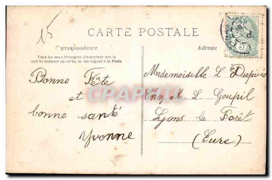 CPA Bonne fete Enfant — Rückseite