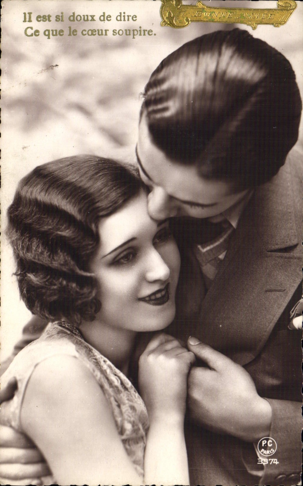 Couple amoureux — texte poétique — PC Paris 3974