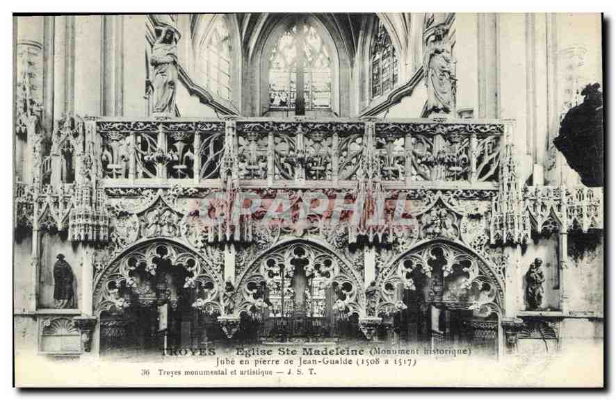 Troyes - Église Sainte-Madeleine — Jubé en pierre de Jean-Gualde (1508-1517) — J. S. T.