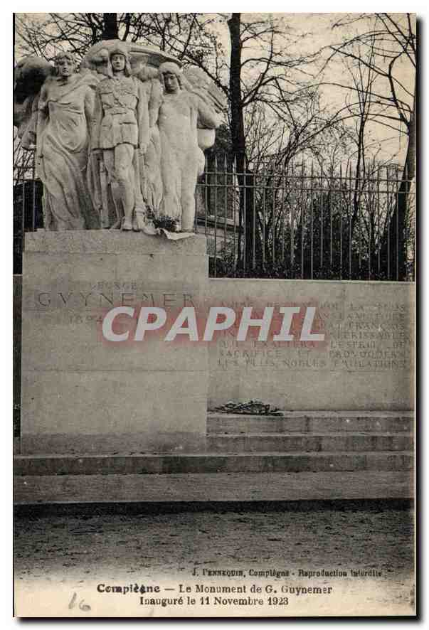 CPA Compiegne le Monument de G Guynemer Inaugure le 11 Novembre 1923 