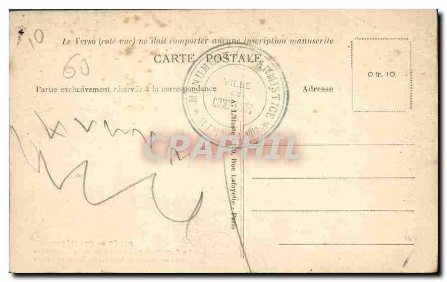 CPA Foret de Compiegne le Carrefour de l'Armistice pres Rethondes Emplacement du Wagon du Marechal F — Rückseite