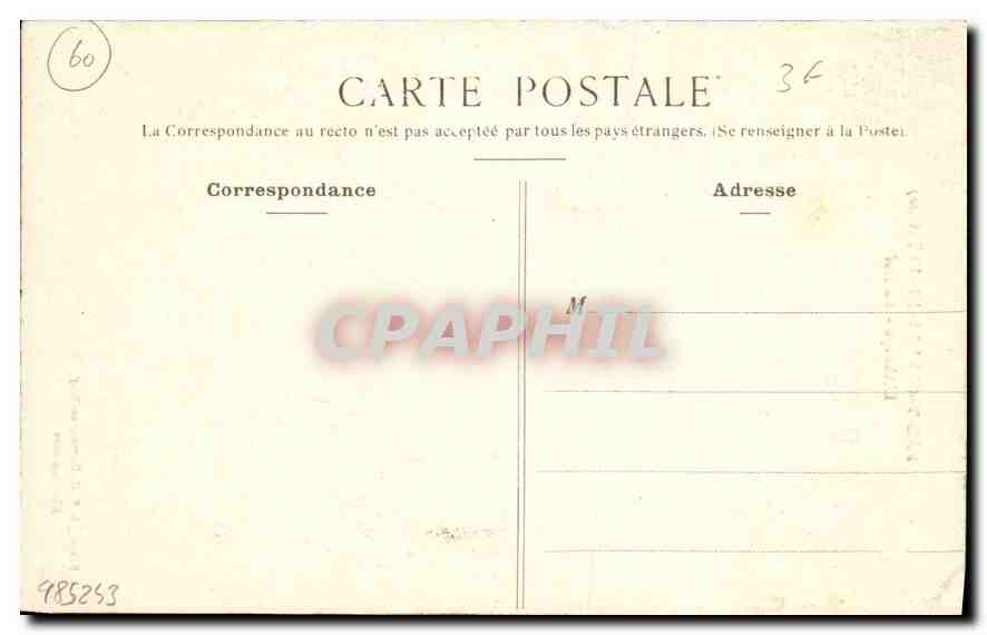 CPA Saint Germer de Fly Oise l'Abbaye Nef  — Rückseite