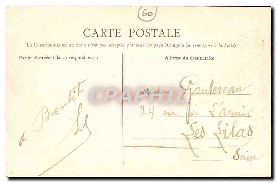 CPA Compiegne l'Eglise Saint Antoine  — Rückseite