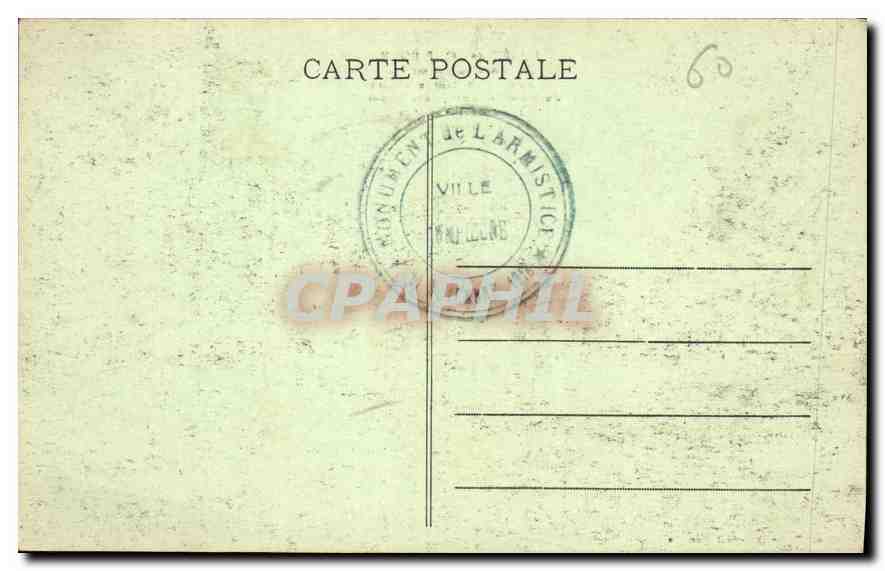 CPA Foret de Compiegne Carrefour de l'Armistice Monument abritant le Wagon du Marechal Foch  — Rückseite